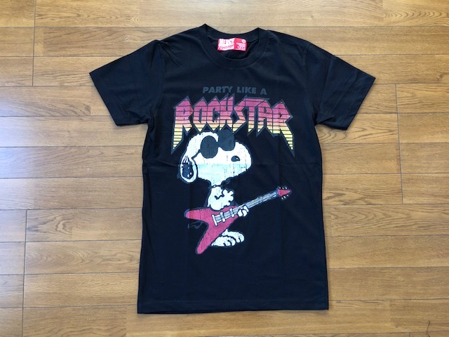 スヌーピーSNOOPYピーナッツロックスターTシャツ パーティー 