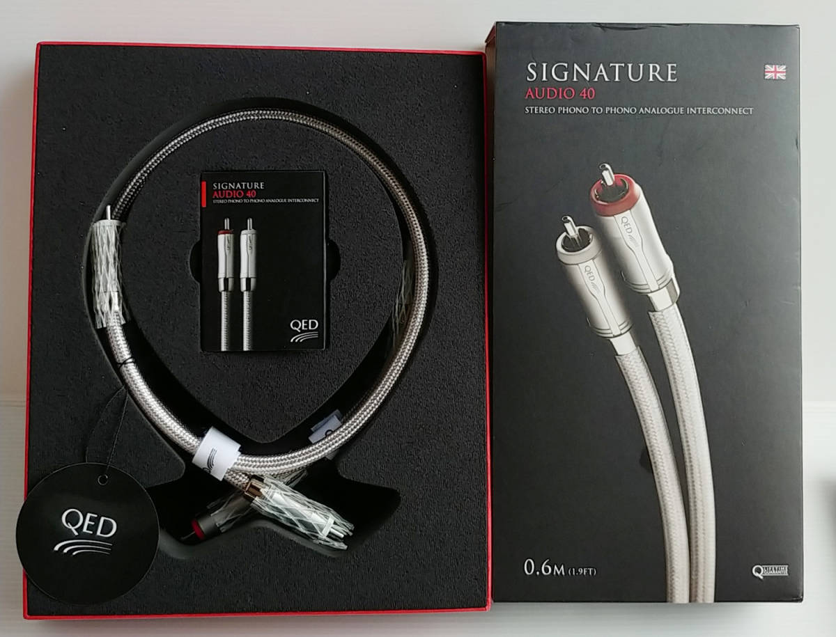 極美品☆英国QED製RCAケーブル Signature AUDIO40 0.6m ペア