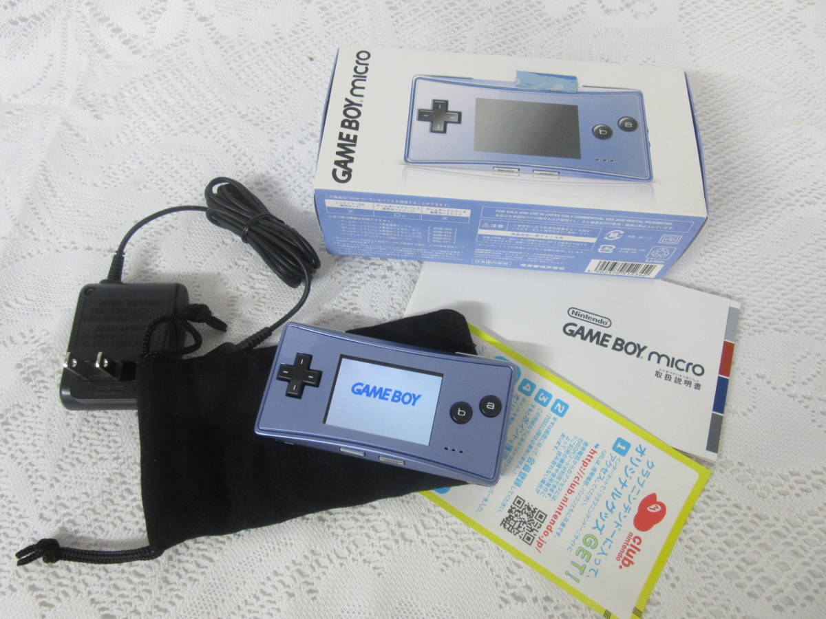 動作品 美品 ゲームボーイ ミクロ GAME BOY micro パープル OXY-001 AC 