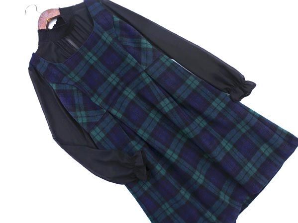Eatme ウール混 チェック ワンピース Sizem 緑ｘ青 Jgb2 Mサイズ 売買されたオークション情報 Yahooの商品情報をアーカイブ公開 オークファン Aucfan Com