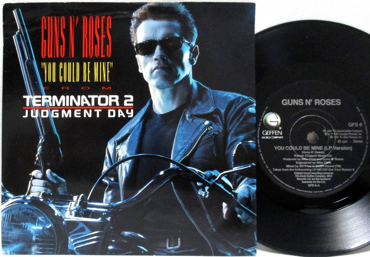 Guns N Roses Terminator You Could Be Mine Lyrics 英7 GUNS N' ROSES / YOU COULD BE MINE ターミネーター2 挿入曲 / 1991 UK盤 7インチシングル