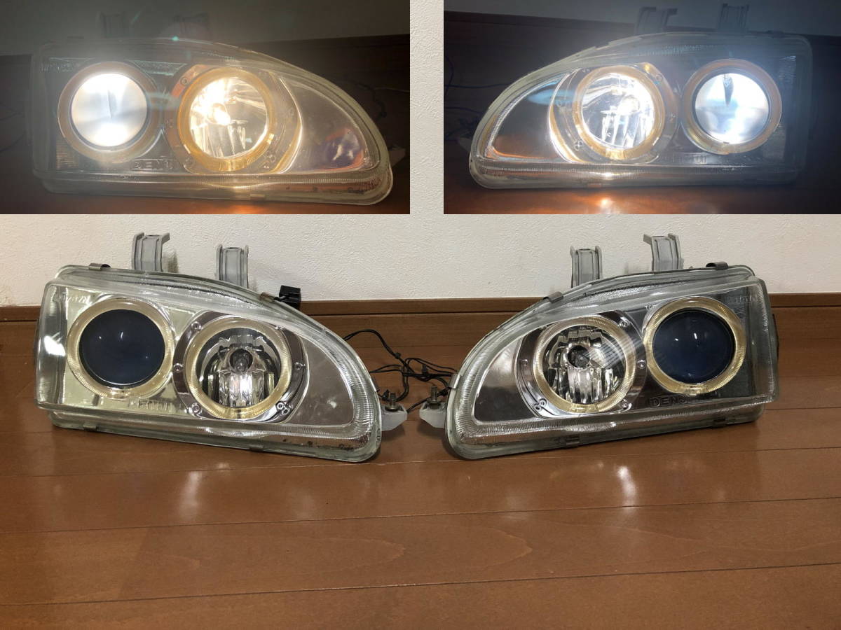 ＥＧ４ ＥＧ６ シビック ３ドア ハッチバック用 社外 左右ヘッドライト ハロゲン イカリング点灯しない カプラーポン付けできます