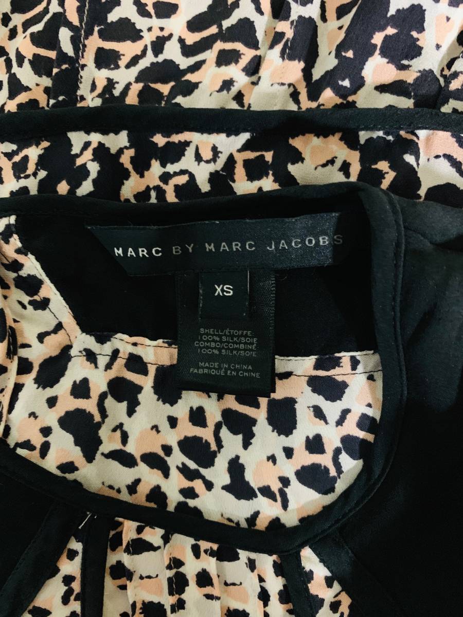 【美品】MARC by MARC JACOBS マーク バイ マーク ジェイコブス シルク プリントブラウス サイズ XS
