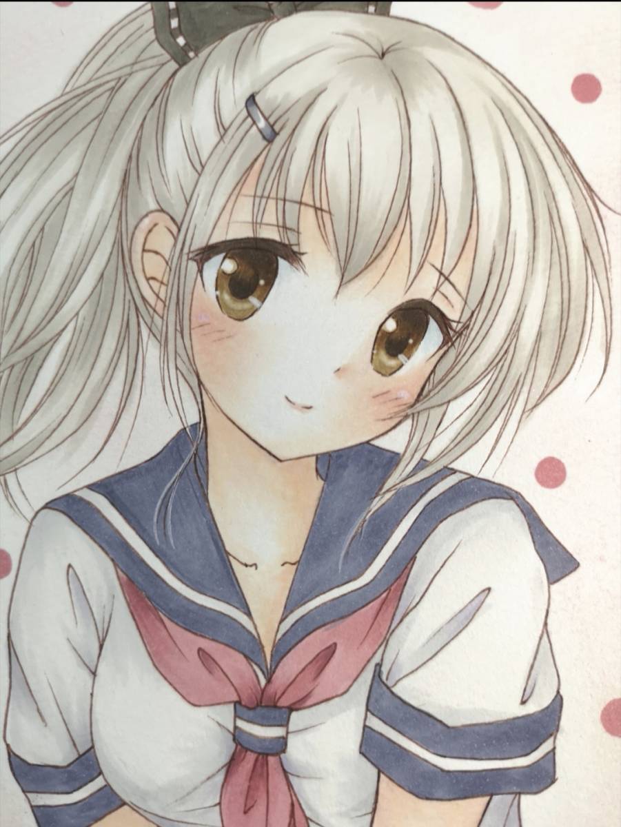 ☆同人手描きイラスト オリジナル 女の子♪セーラー服 制服 B5