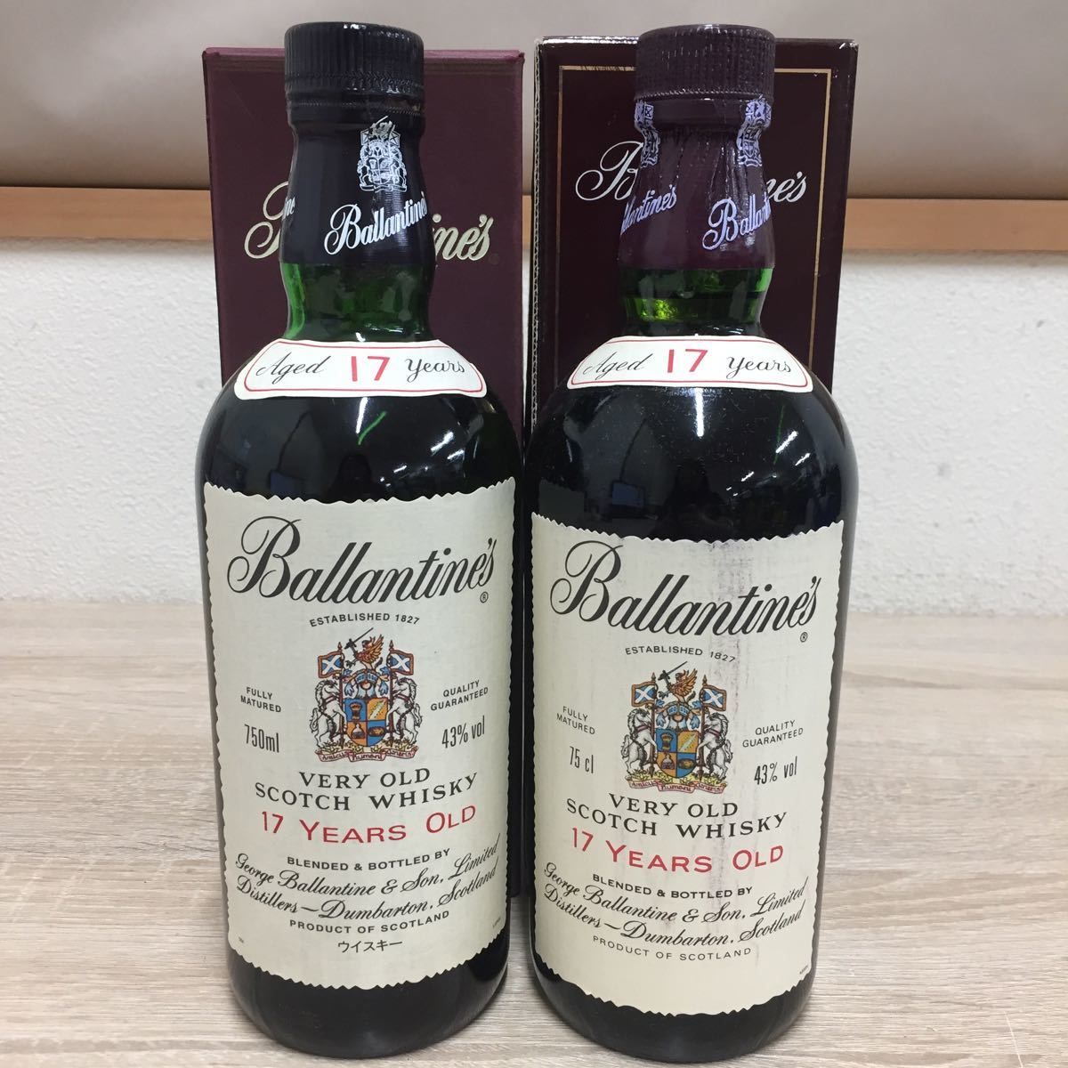 76 古酒 Ballantine's バランタイン 17年 VERY OLD 箱付き まとめて