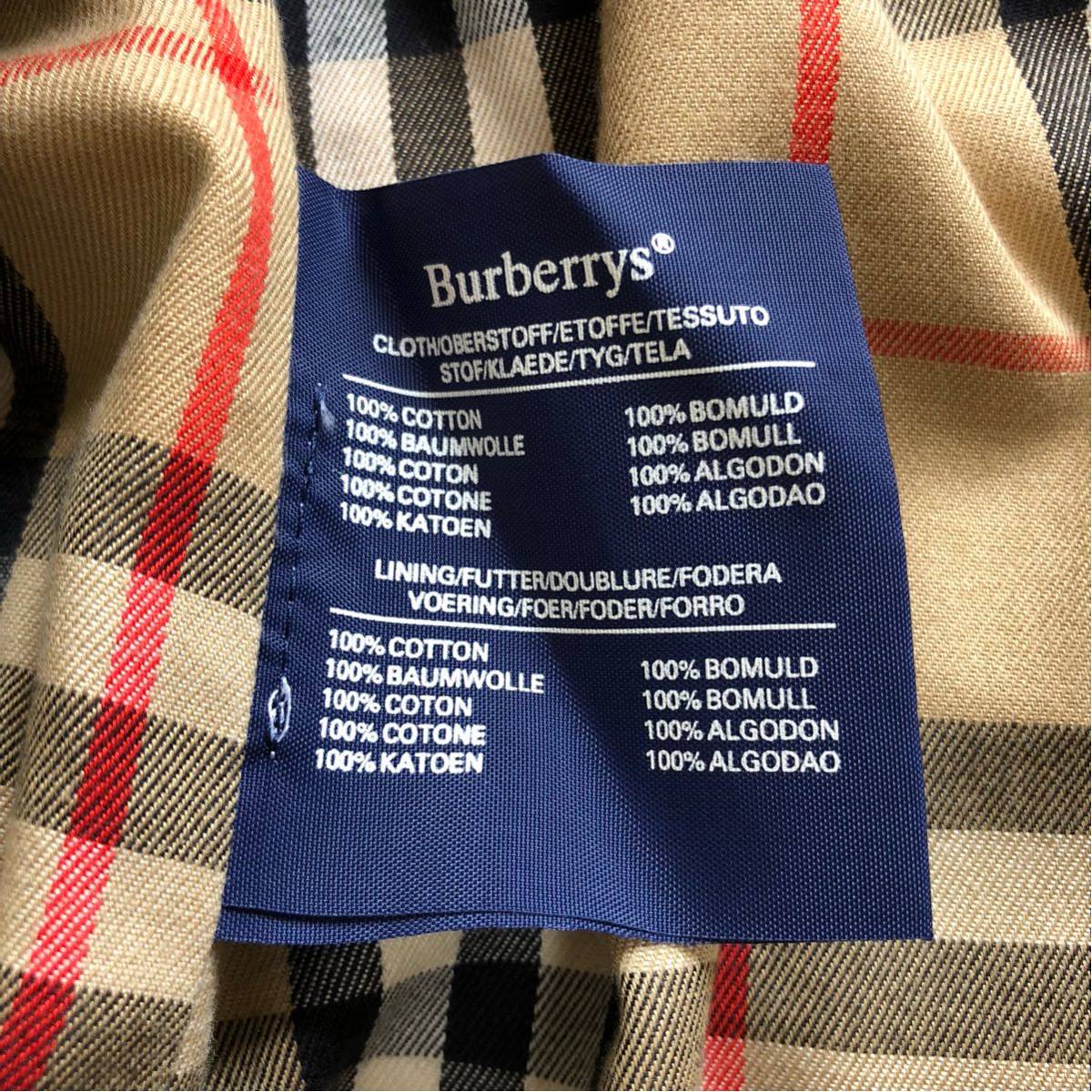 英国製】 美品 バーバリー トレンチ ステンカラー コート 薄ベージュ