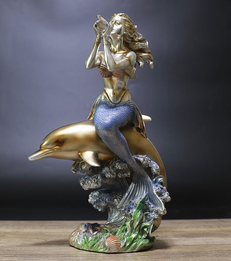 超美品☆人魚姫☆中世イルカ造形美 ギリシャ 彫像 神話西洋彫刻