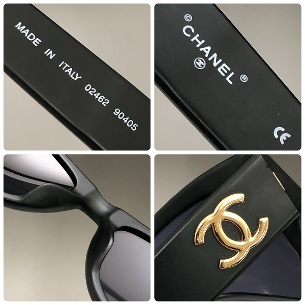 CHANEL サングラス 02462 ブラック ココマーク ゴールド ケース付き
