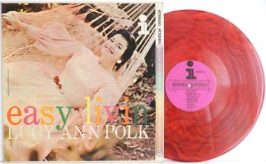 完全 オリジナル INTERLUDE オレンジ カラー 極太 深溝 LUCY ANN POLK Easy livin` ルーシー・アン・ポルク Color red vinyl 女性ボーカル