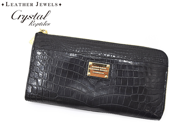 ◇定価10万円 レザージュエルズ【LEATHER JEWELS】本物 マットクロコ L
