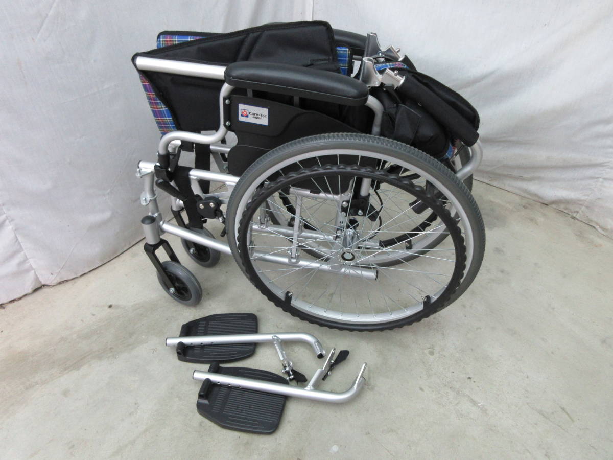 車椅子 軽量 □□ほぼ未使用品☆ケアテックジャパン アルミ製自走式