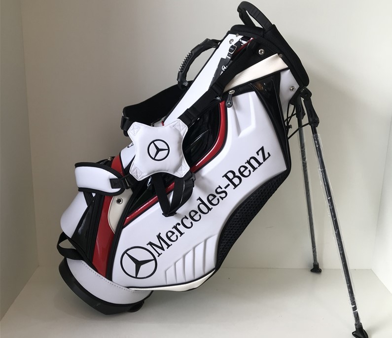 最高級 メルセデス・ベンツ Mercedes-Benz キャディバッグ ブルー セルフスタンドバッグ ゴルフバッグ PVC 超軽量 仕切り数 5