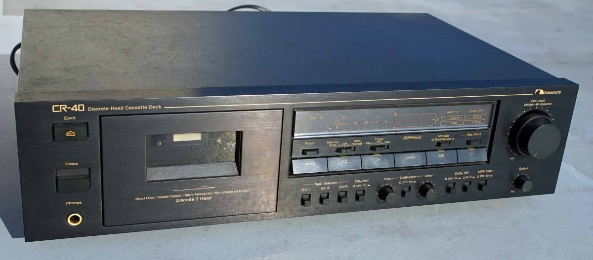 NAKAMICHI CR-40 ナカミチ 3ヘッドカセットデッキ Nakamichi CR NAKAMICHI CR-40 ナカミチ 3ヘッドカセットデッキ Nakamichi CR