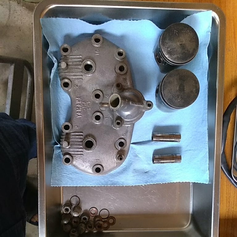 TZR250 Y-1R☆3MA シリンダー＆ピストンセットNo.2、良品、3MA00