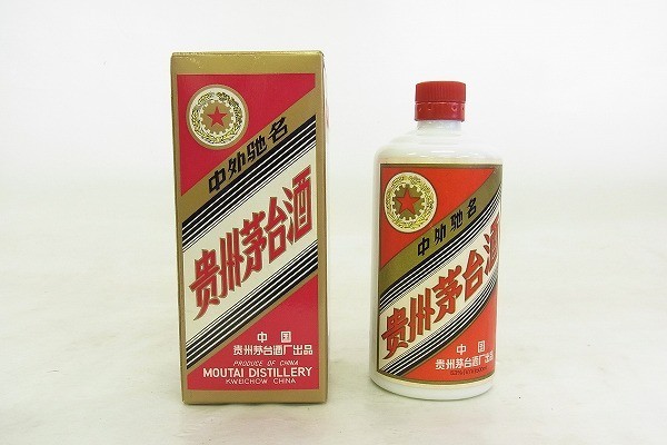 H057-fA4188 貴州芽台酒 マオタイ Q/MJJ2.1 1996年 五星麦 902g 500/53
