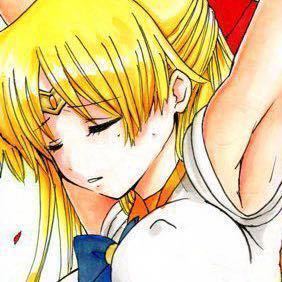 同人手描きイラスト☆美少女戦士☆セーラーヴィーナス＜愛野美奈子＞☆中色紙