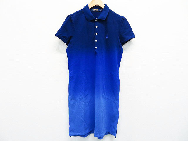 【即決】POLO GOLF ポロゴルフ 半袖ポロシャツワンピース グラデーション ブルー系 M [240001242176]【中古】ゴルフウェア レディース ラルフローレン Ralph POLO スポーツ ワンピースの通販 LAURENのフリマアイテム一覧