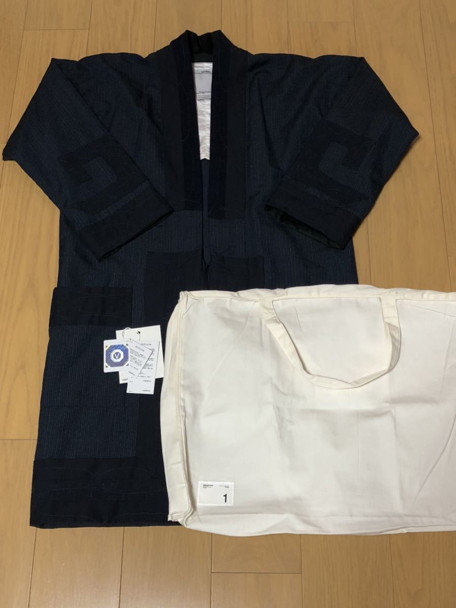 1円スタート ビズビム VISVIM RUUNPE COAT PINSTRIPE NAVY MENS 1