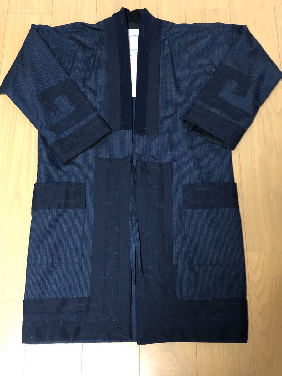 1円スタート ビズビム VISVIM RUUNPE COAT PINSTRIPE NAVY MENS 1