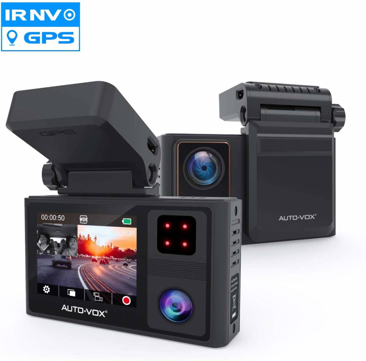 AUTO-VOX ドライブレコーダー ミラー型 : 前後 V5』ルームミラー型 1