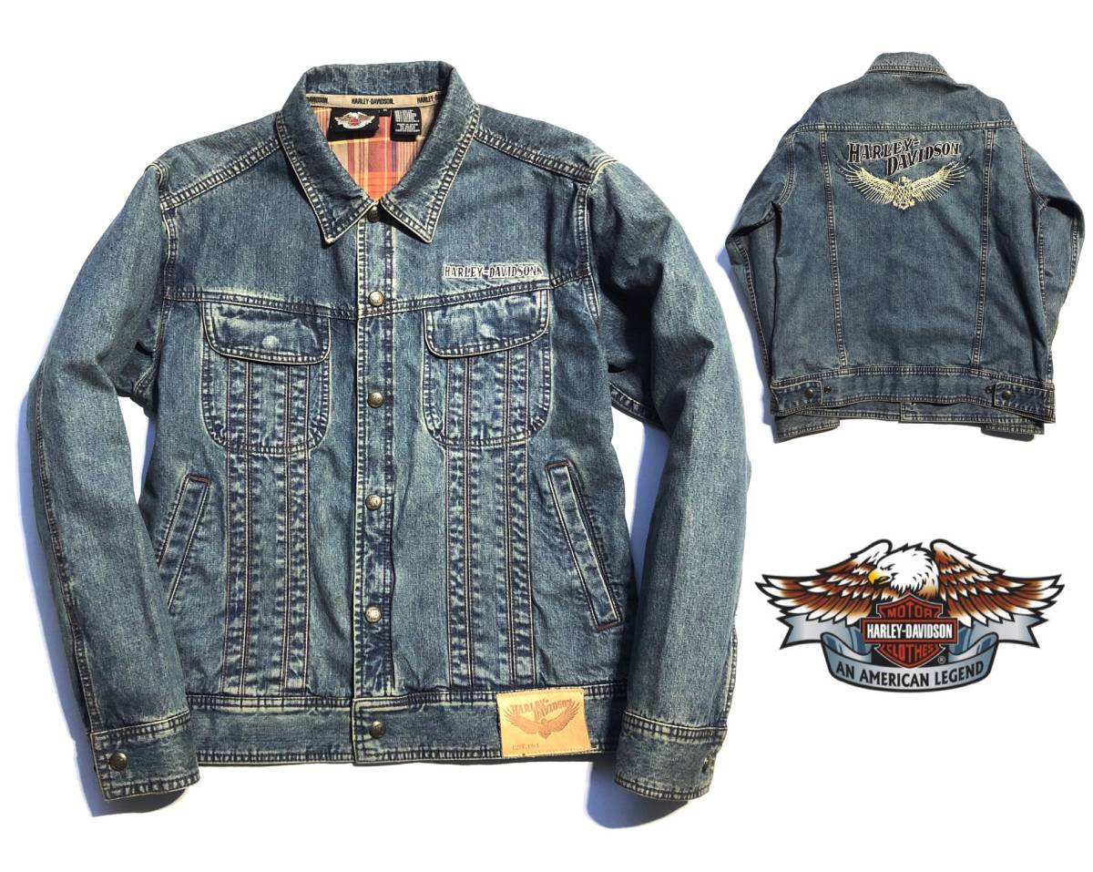 美品 名作 HARLEY-DAVIDSON ハーレーダビッドソン デニムジャケット M