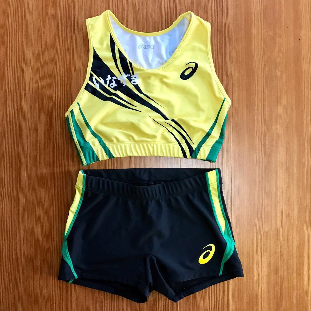 陸上ユニフォーム3点セット　アシックス　ユニフォーム上下・ショートタイツL asics 陸上ウェア セパレート ユニフォーム レーシングトップス