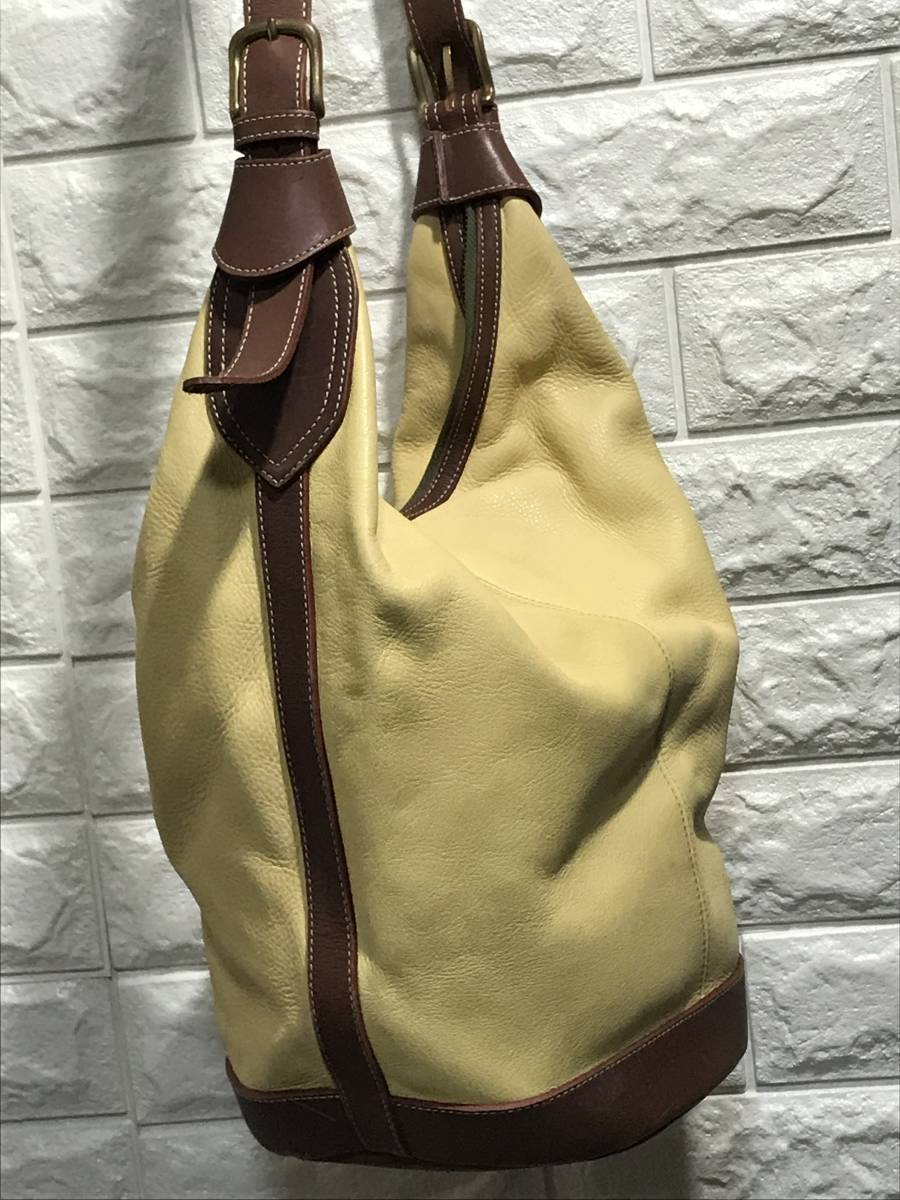 SAZABY サザビー　2WAY レザー ボストンバッグ　ショルダーバッグ 茶 SAZABY サザビー 2WAY レザー ボストンバッグ ショルダーバッグ 茶