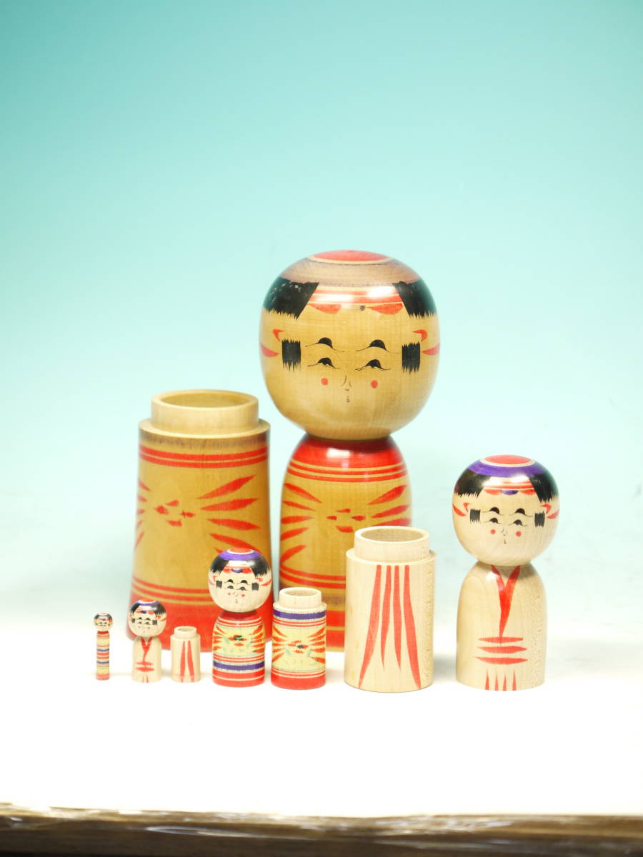 伝統こけし 大泉清見 入れ子 （20191265） 【公式通販】