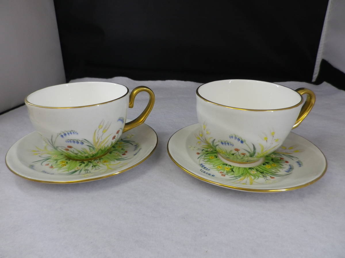 【34310】■Wedgwood SOLAR カップ＆ソーサー 2客 ボーンチャイナ 未使用保管品