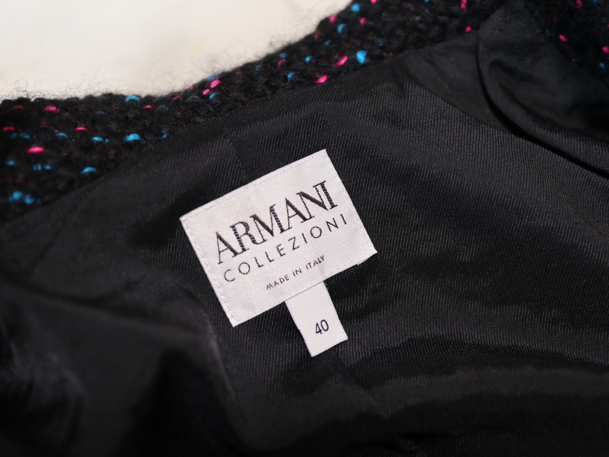 ☆アルマーニ ARMANI COLLEZIONI☆イタリア製☆綺麗色ツィード