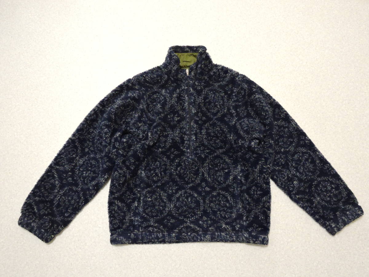 patagonia（パタゴニア）グリセードプルオーバー USA製 97年製 唐草模様 メンズXS相当 ネイビー×オリーブ STYLE：28110F97