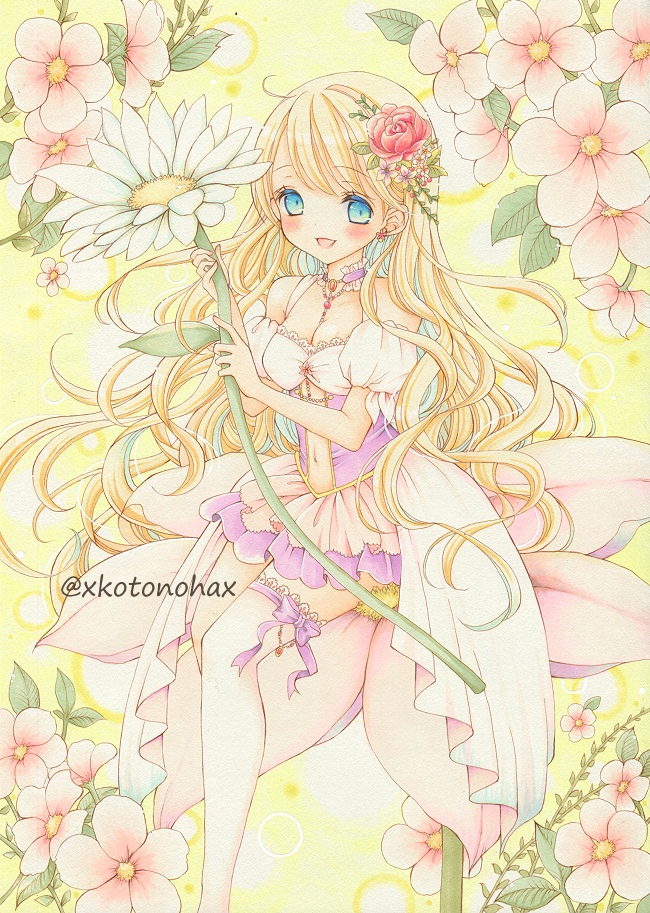 創作イラスト原画*同人手描きイラスト*おやゆびひめ*A4*(手描き