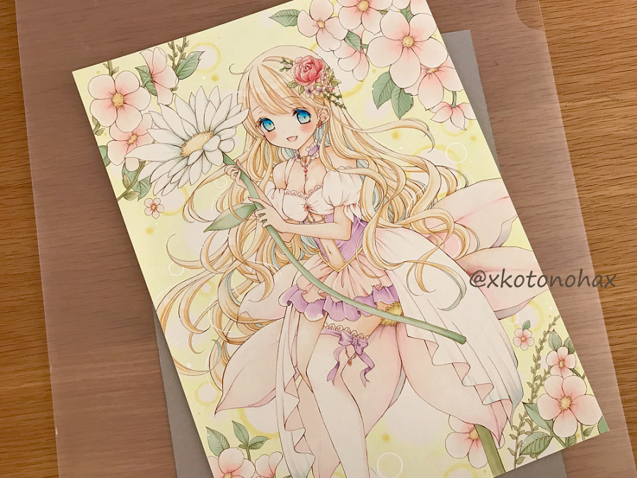 創作イラスト原画*同人手描きイラスト*おやゆびひめ*A4*(手描き
