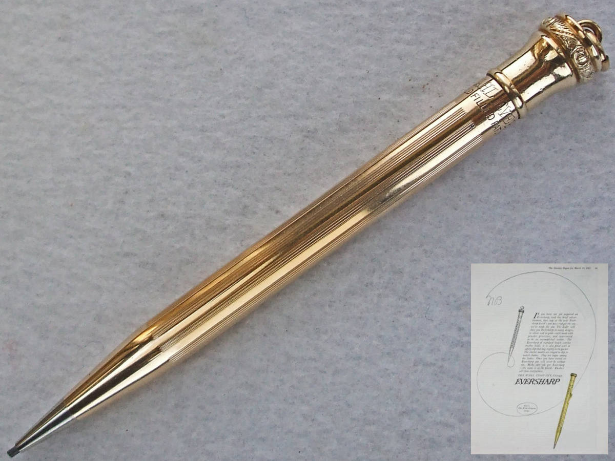 美品◇1920年代製 ウァール・エヴァーシャープ ゴールドペンシル USA