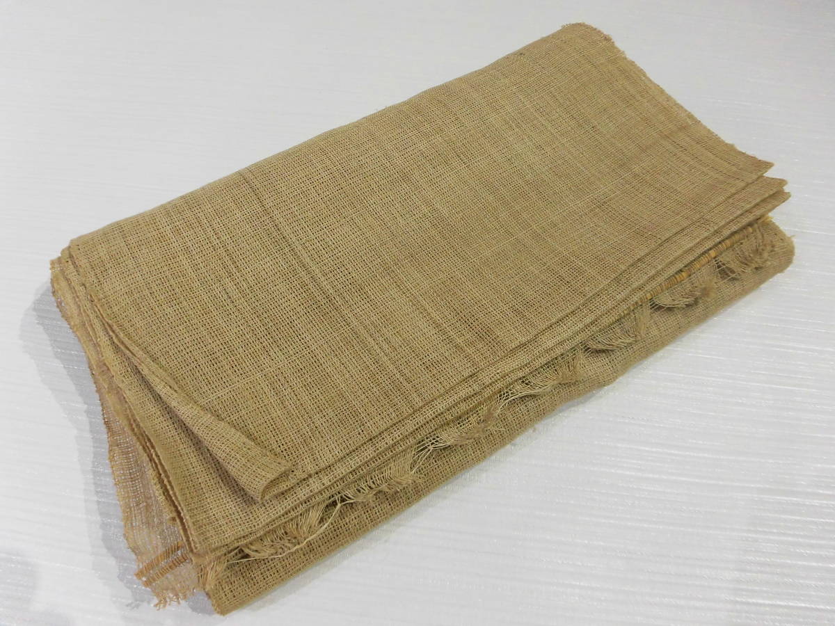 (北)　會津伊北麻　反物　1反　デッドストック品　巾37.5cm　明治～大正期　(571) 