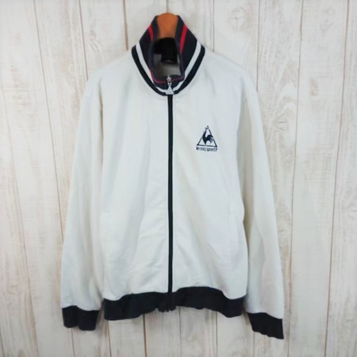 激安大特価，豊富な lecoq sportif golf ルコックゴルフ メンズフルジップブルゾン サイズL クリーム色(ルコック)｜売買されたオークション情報、yahooの商品情報をアーカイブ公開 - オークファン ジャンパー、ジャケット