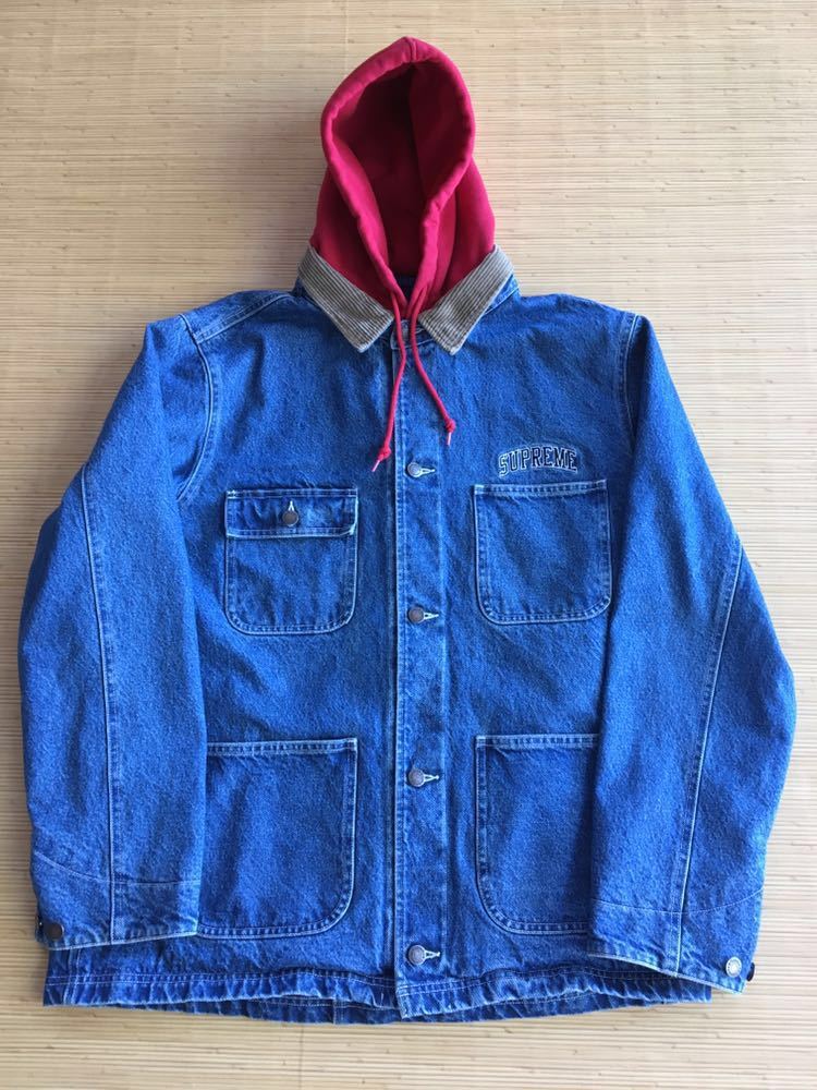 Hooded - Supreme Chore Coat Worn 0 spring⁄summer Denim Black