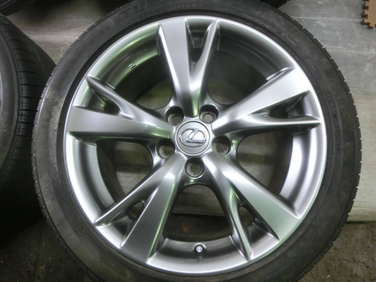 H2137) LEXUS IS 18×8J+45/8.5J+50 純正ホイール 225/40R18