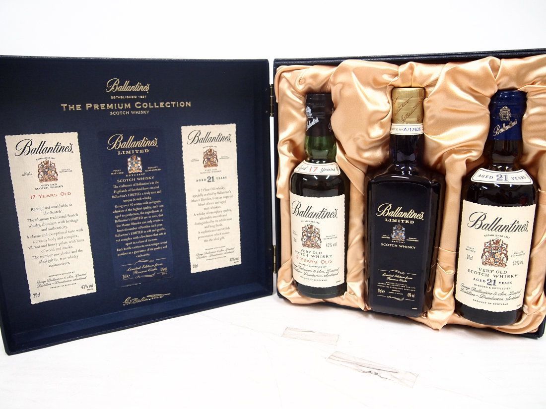 バランタイン THE PREMIUM COLLECTION 三本セット未開栓 Ballantines