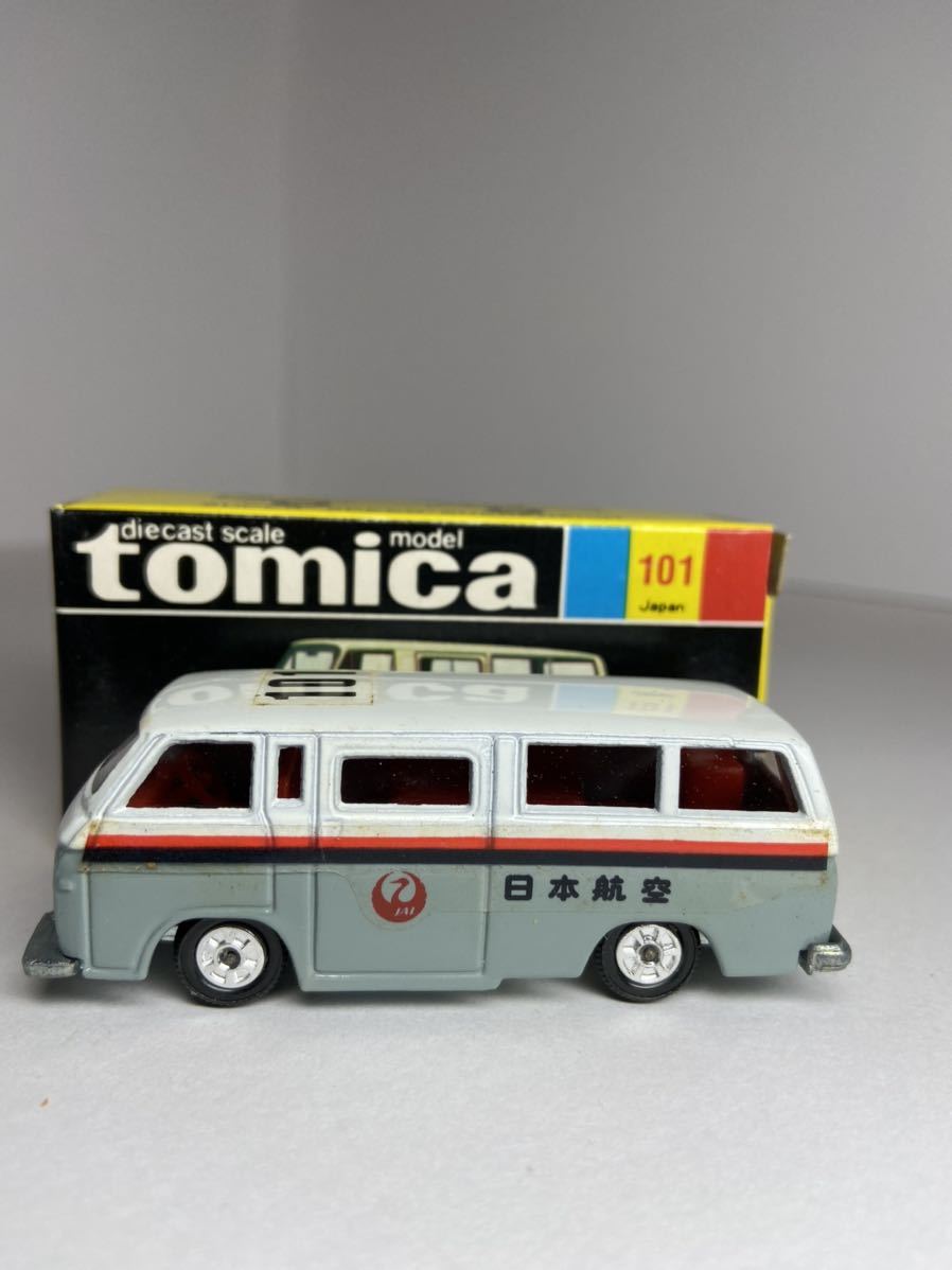 トミカ、日本製、黒箱、日本航空、キャブオール連絡車、模型店在庫