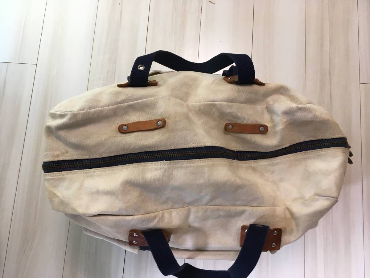 中古品 イチザワハンプ 一澤帆布製 ボストンバッグ 傷、汚れ有り 破損 
