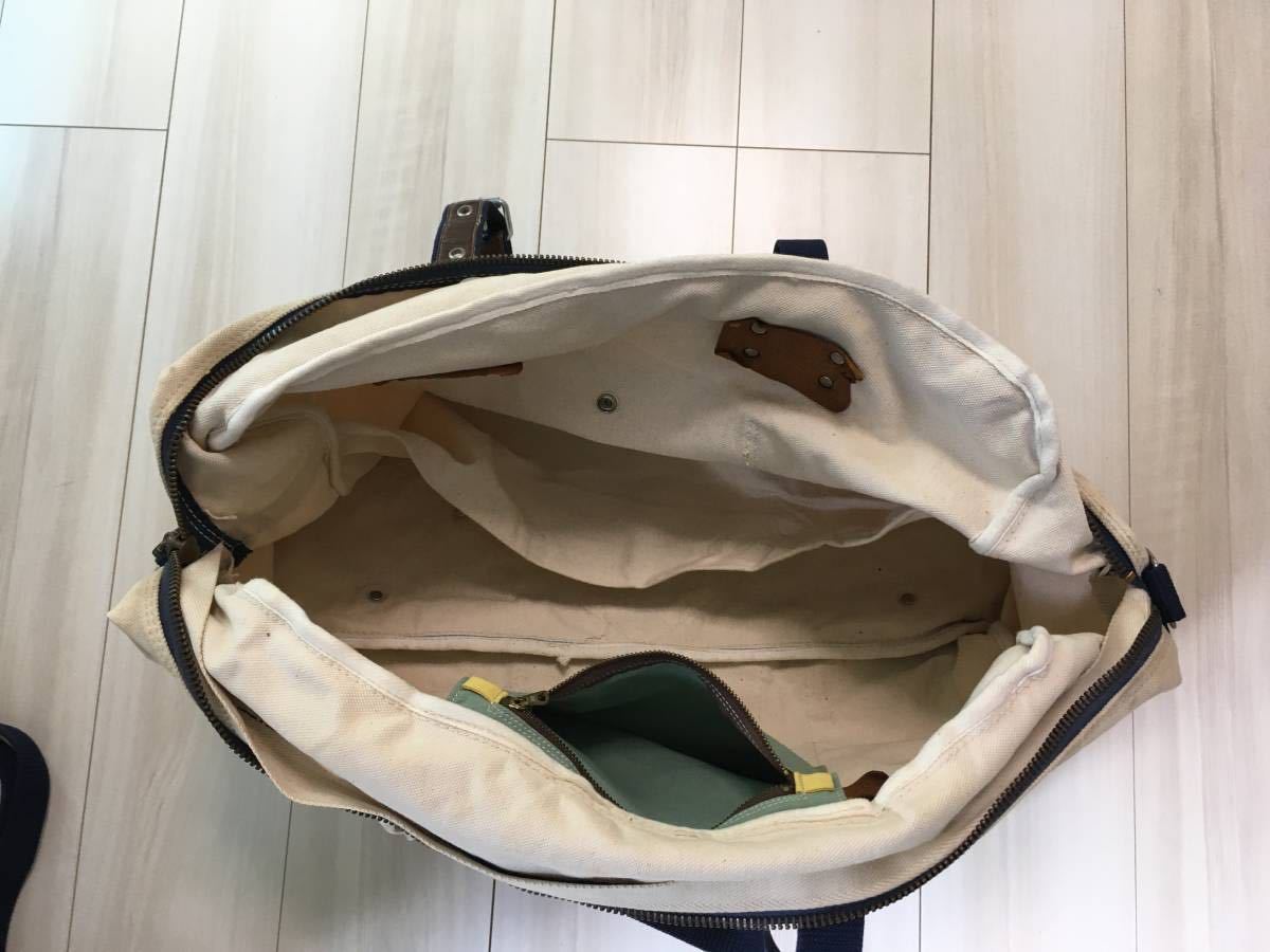 中古品 イチザワハンプ 一澤帆布製 ボストンバッグ 傷、汚れ有り 破損 