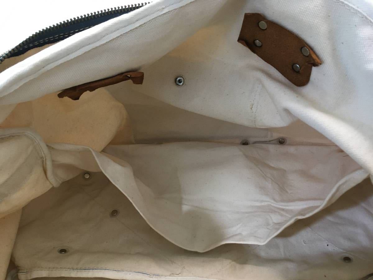 中古品 イチザワハンプ 一澤帆布製 ボストンバッグ 傷、汚れ有り 破損 
