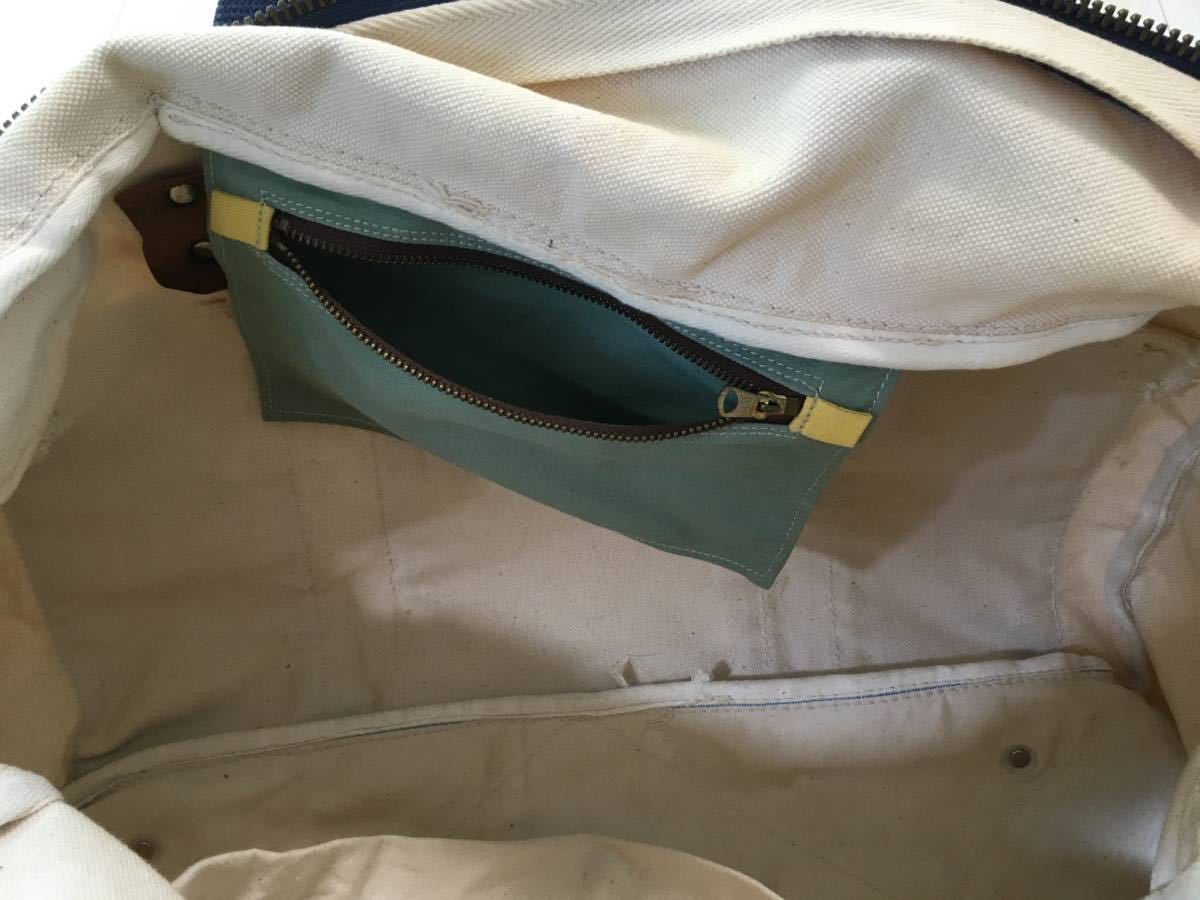 中古品 イチザワハンプ 一澤帆布製 ボストンバッグ 傷、汚れ有り 破損 