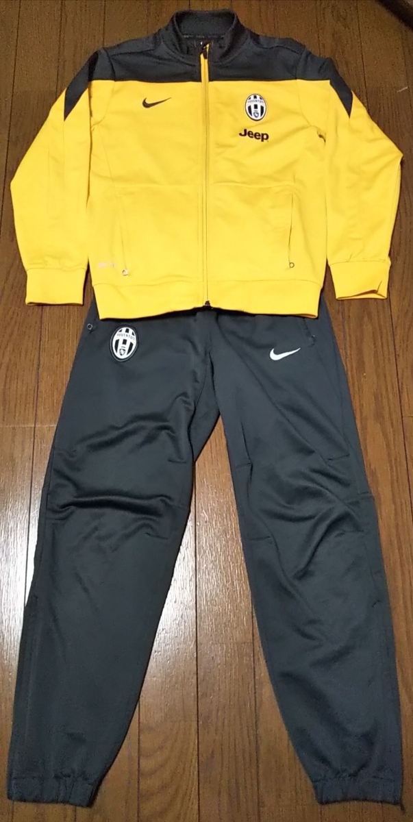 NIKE★ナイキ★ユベントス★ジャージ★上下セット★サッカー★フットサル★140cm★S★グレー★イエロー★130cm~140cm★定価10000円位