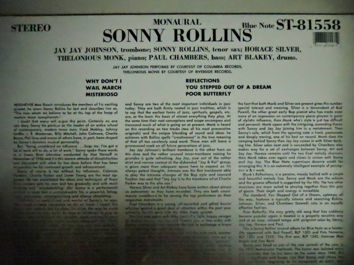 レア BLUE NOTE ST-81558 SONNY ROLLINS Vol.2 ソニー ロリンズ Vol.2(ジャズ一般)｜売買された ...
