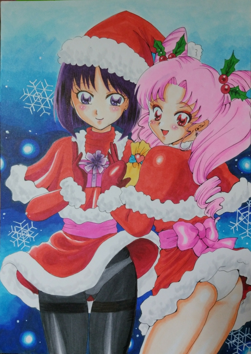 手描きイラスト セーラームーン ちびうさ ほたる ハッピークリスマス B5 手描きイラスト 売買されたオークション情報 Yahooの商品情報をアーカイブ公開 オークファン Aucfan Com