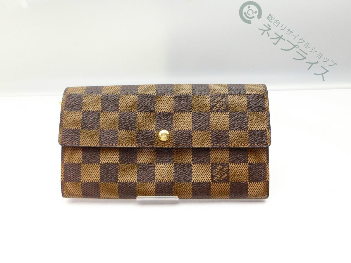 ◇Z5692 ルイヴィトン ダミエ クレディ 二つ折り 長財布 良品 LOUIS