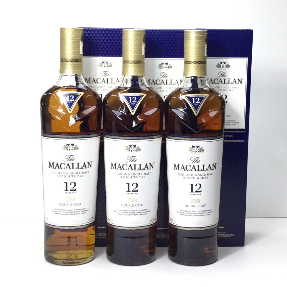 未開栓 マッカラン 12年 ダブルカスク 箱付 3本セット 700ml 40％ (3