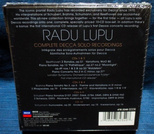 ルプー／デッカ・ソロ・レコーディング全集（10CD） | 廃盤